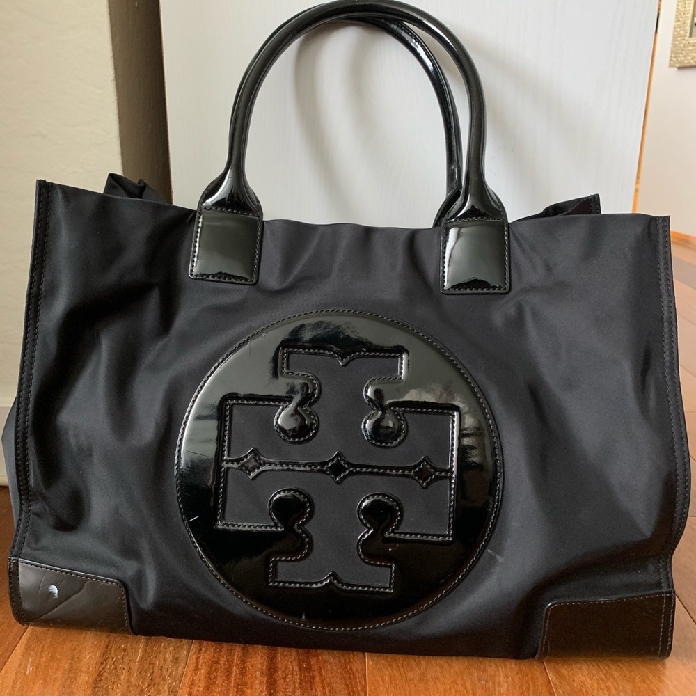 Tory Burch Nylon Tote in Black